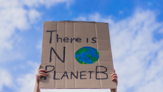 Poster saying there is no planet B